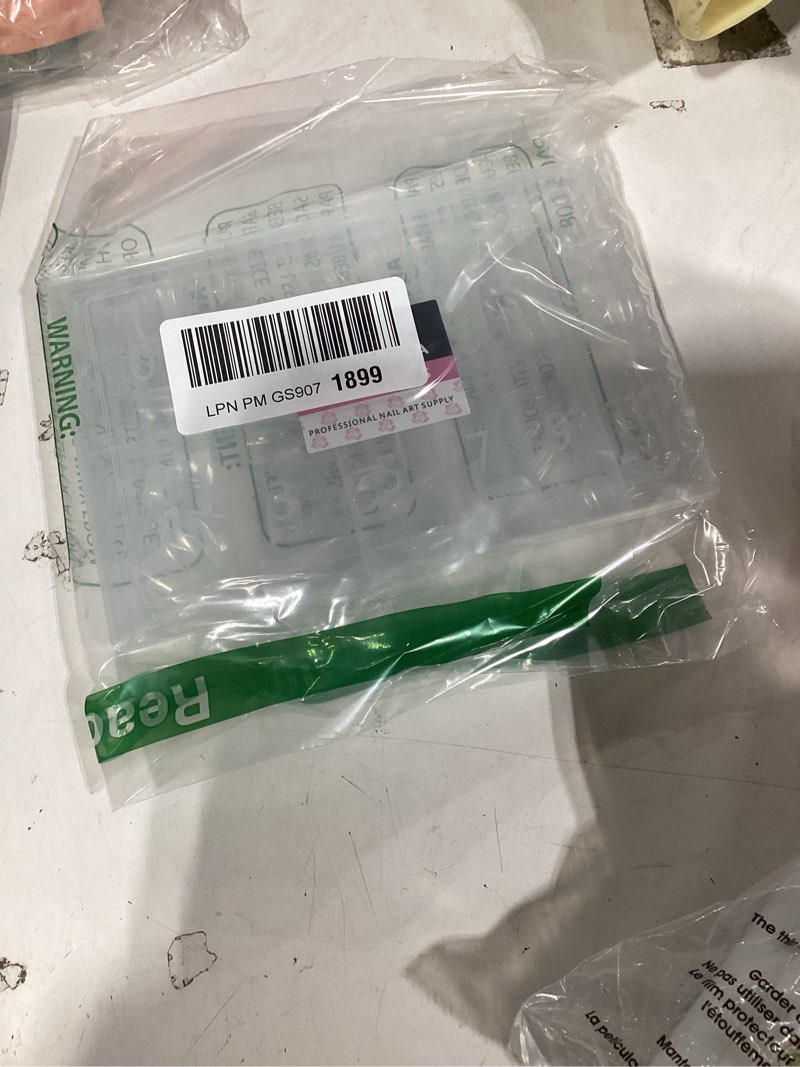 Condition photo showing New/Like New for una gella extra short square nail tips xs 216pcs pre-shape extra short square press on nails gel tips full cover acrylic nails false nails for diy salon 12 sizes extra short square nail tips 216pcs