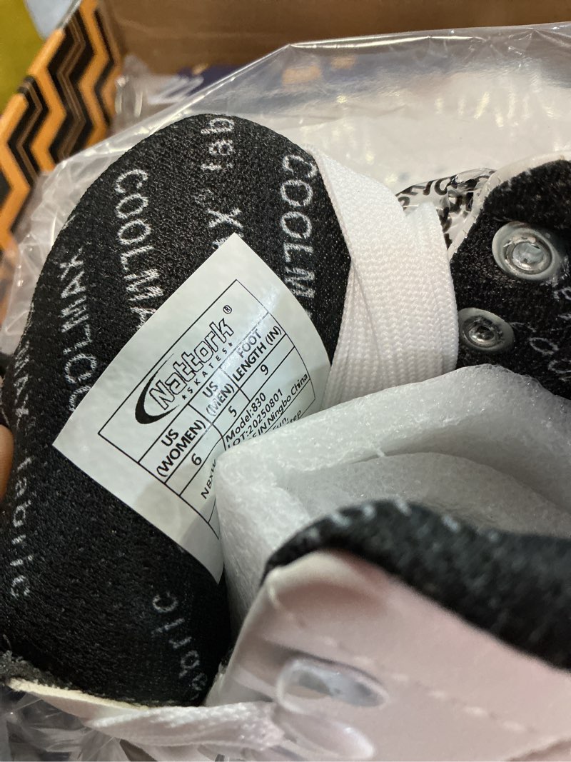 Condition photo showing New/Like New for (size 6)nattork womens figure ice skates,ice skates with stainless steel blade,lace up figure skate ice hockey skates for outdoor,ice skate shoes for women size 6 7 8 9 10 11 white ?women 6 / men 5
