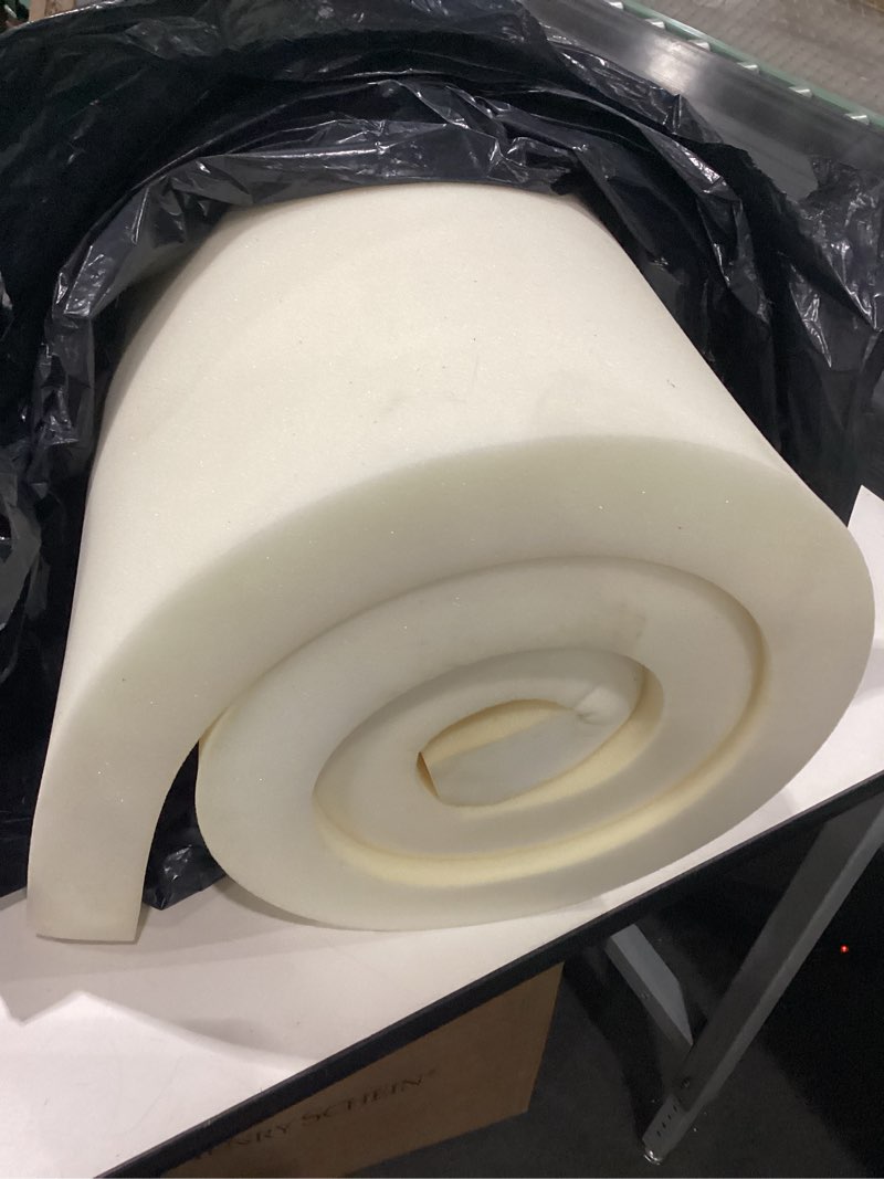Condition photo showing As Is for USED AK Trading CO. AK-Trading Upholstery High Density 2\" Height x 24\" Width x 72\" Length-Home or Commercial Use Seat Replacement Cushion-Made in USA Foam 2x24x72 High Density