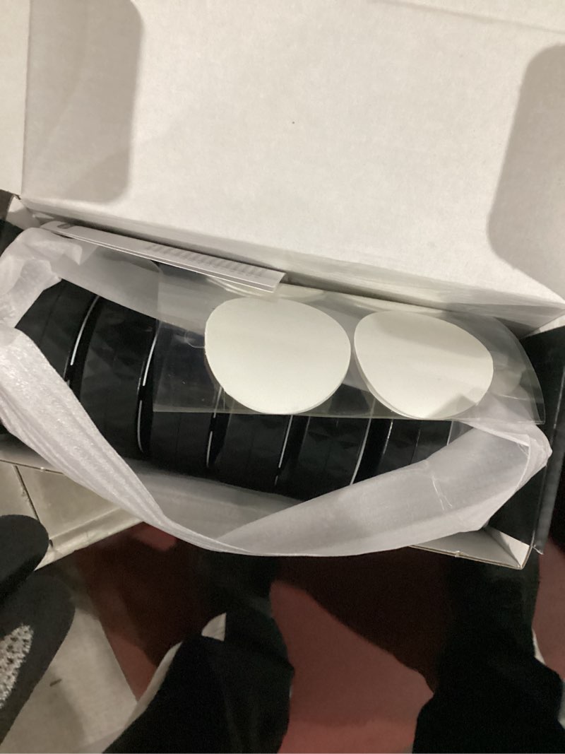 Condition photo showing New/Like New for LED Puck Lights with Remote Battery Operated Under Cabinet Lighting Wireless Stick on Lights Color Changing Timer Tap Lights for Cabinets Shelves Closets Display Case - 6Pack Black Black 6 Pack