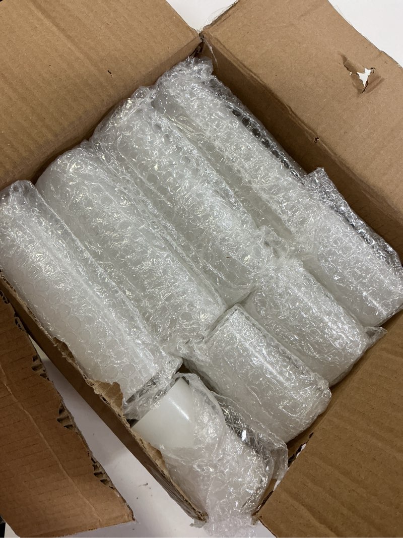 Condition photo showing Good Condition for 18 pcs white pillar candles bulk set?hurricane candles?2x3 2x6 2x8 inch - 12 each size?dripless unscented smokeless?gives you a better atmosphere when organizing an event party. 18 white flat-top 2 x 3/6/8 inch