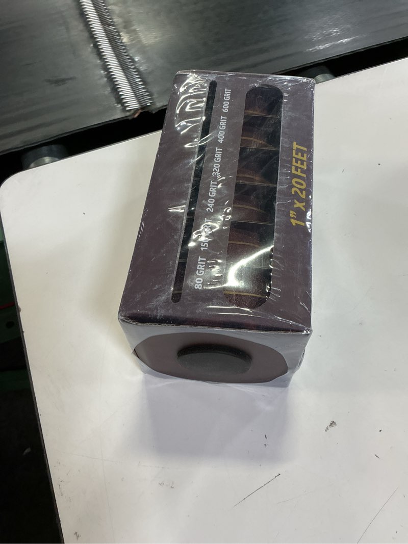 Condition photo showing New/Like New for xfasten 6 grits sandpaper assortment rolls 80 150 240 320 400 600 grit abrasive sand paper roll set compact multi roll sandpaper dispenser sanding cloth for wood, sand cloth 6m (118 feet total)