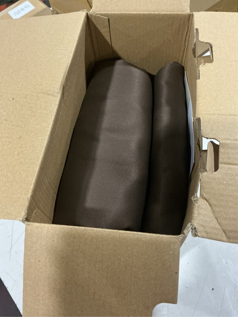 Condition photo showing Good Condition for miulee chocolate brown back tab blackout curtains 108 inch long 2 panels set for bedroom, rod pocket/pinch pleat extra long thermal insulated living room darkening pleated light blocking drapes chocolate brown 52"w x 108"l (pack of 2)