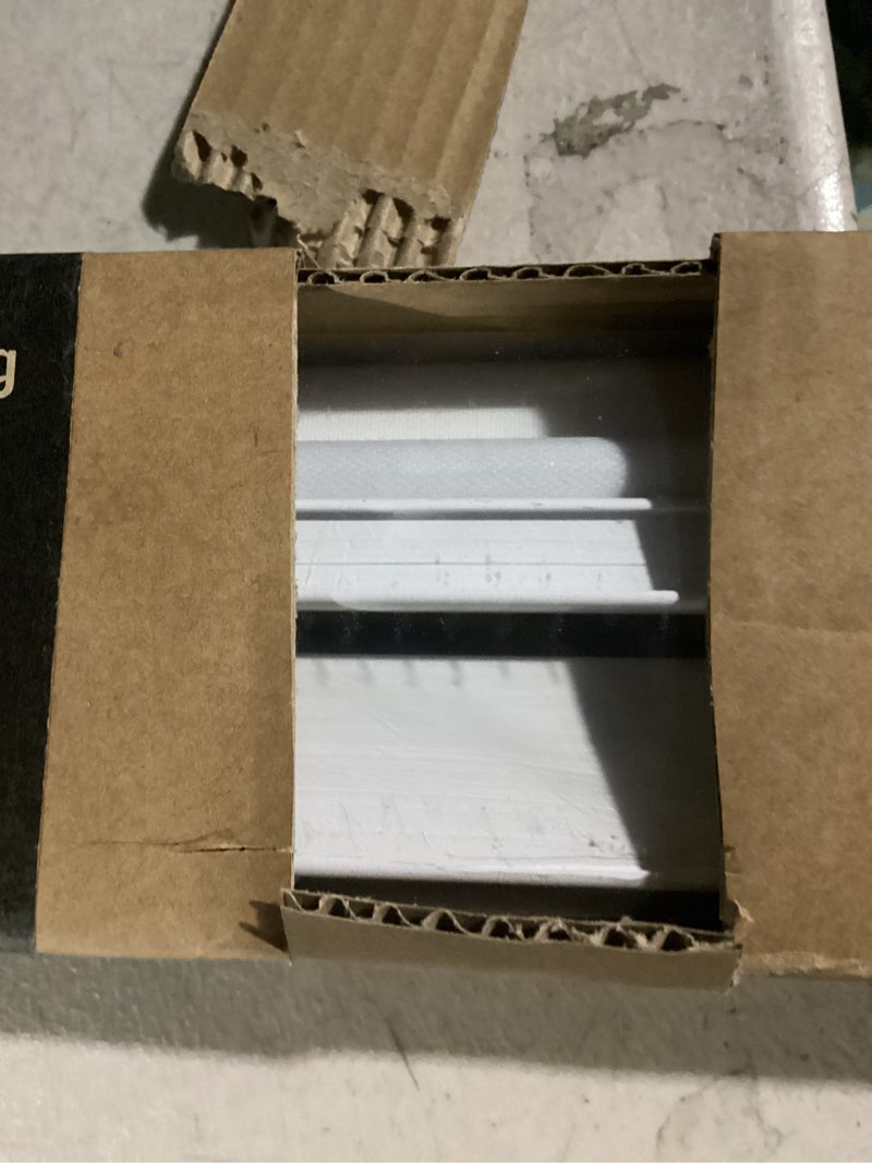 Condition photo showing New/Like New for LazBlinds Cordless Zebra Blinds for Windows - Dual Layer Light Filtering & Blackout Roller Shades, Free-Stop Lift System, No Drill Easy Install, Day & Night Privacy with Valance, 35" W X 48" H, White 35"W X 48"H White