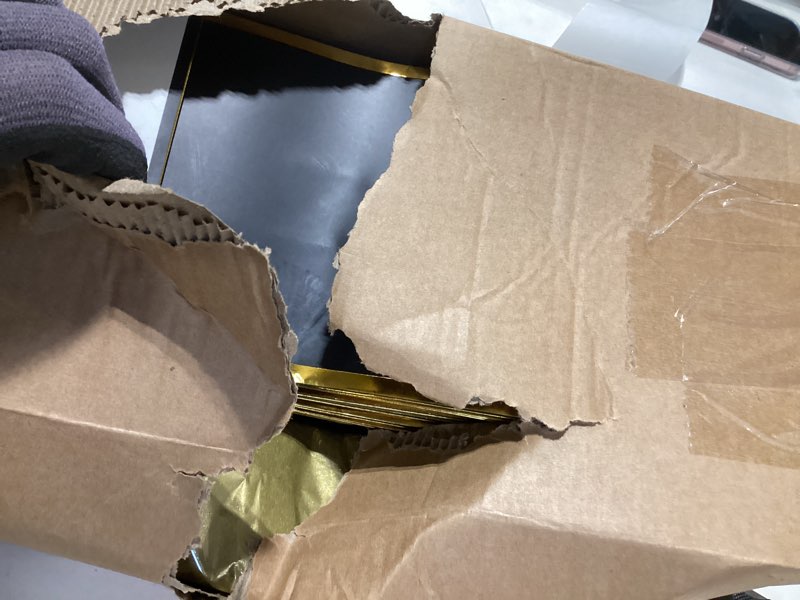 Condition photo showing Good Condition for taobary 50 pcs wine gift bags and gold wrapping paper set wine bags for bottle bulk 4 x 5 x 13 inch champagne gift paper sack with handles for christmas appreciation wedding anniversary(black,30 pcs) black 30