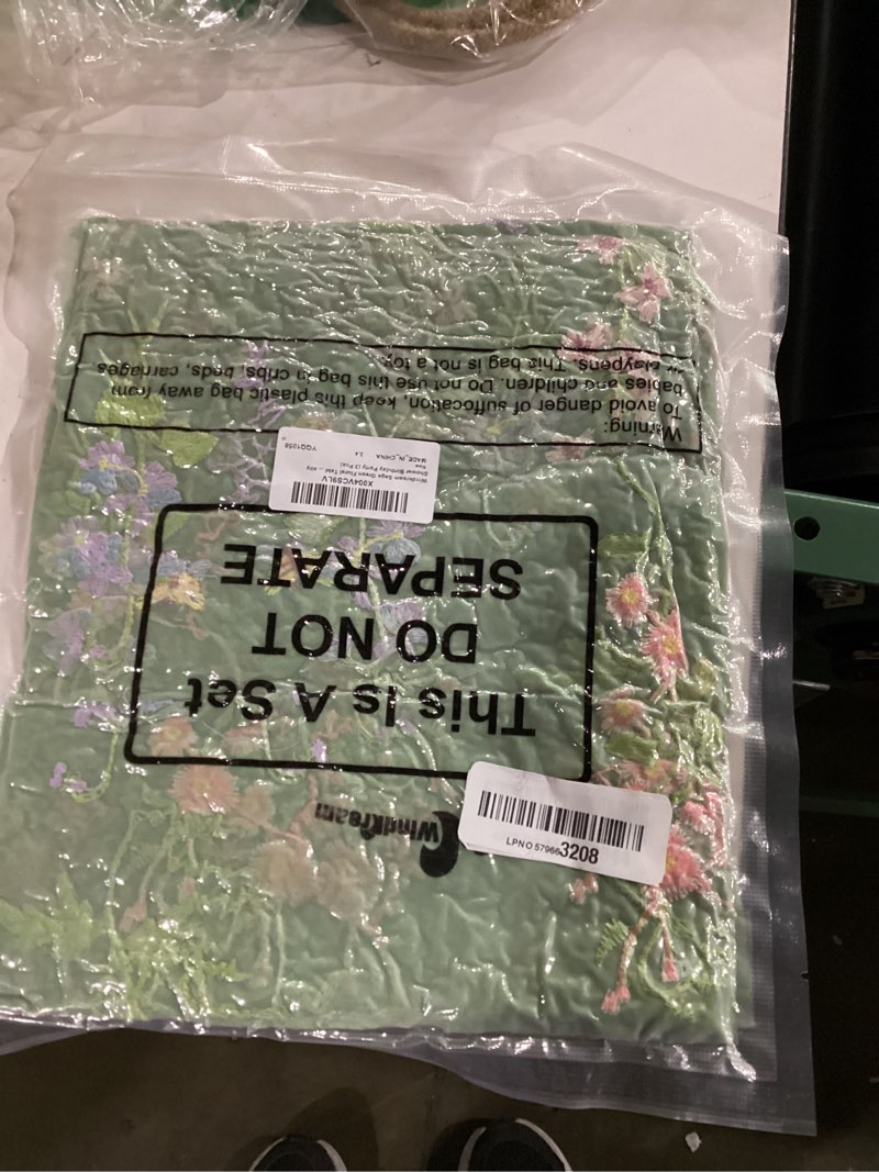 Condition photo showing New/Like New for sage green floral table runner 10ft embroidery tulle spring wildflower table runner seasonal summer butterfly kitchen dining gauze decoration for wedding baby shower birthday party (3 pcs) sage green 3