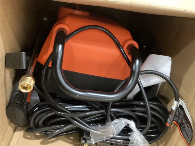 Condition photo showing Good Condition for vevor electric pressure washer, max 4200 psi 2.8 gpm, high-power cleaner with foam cannon & 4 nozzles for driveways, cars, fences, patios, home cleaning