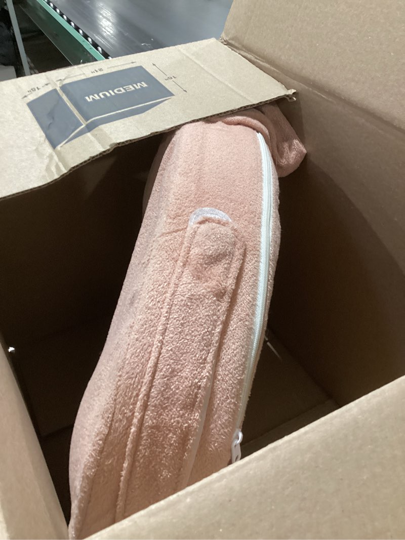 Condition photo showing Good Condition for My Brest Friend Nursing Pillow - Deluxe - Enhanced Comfort w/ Slipcover - Ergonomic Breastfeeding Pillow For Ultimate Support For Mom & Baby - Adjustable Pillow W/ Handy Side Pocket, Soft Rose