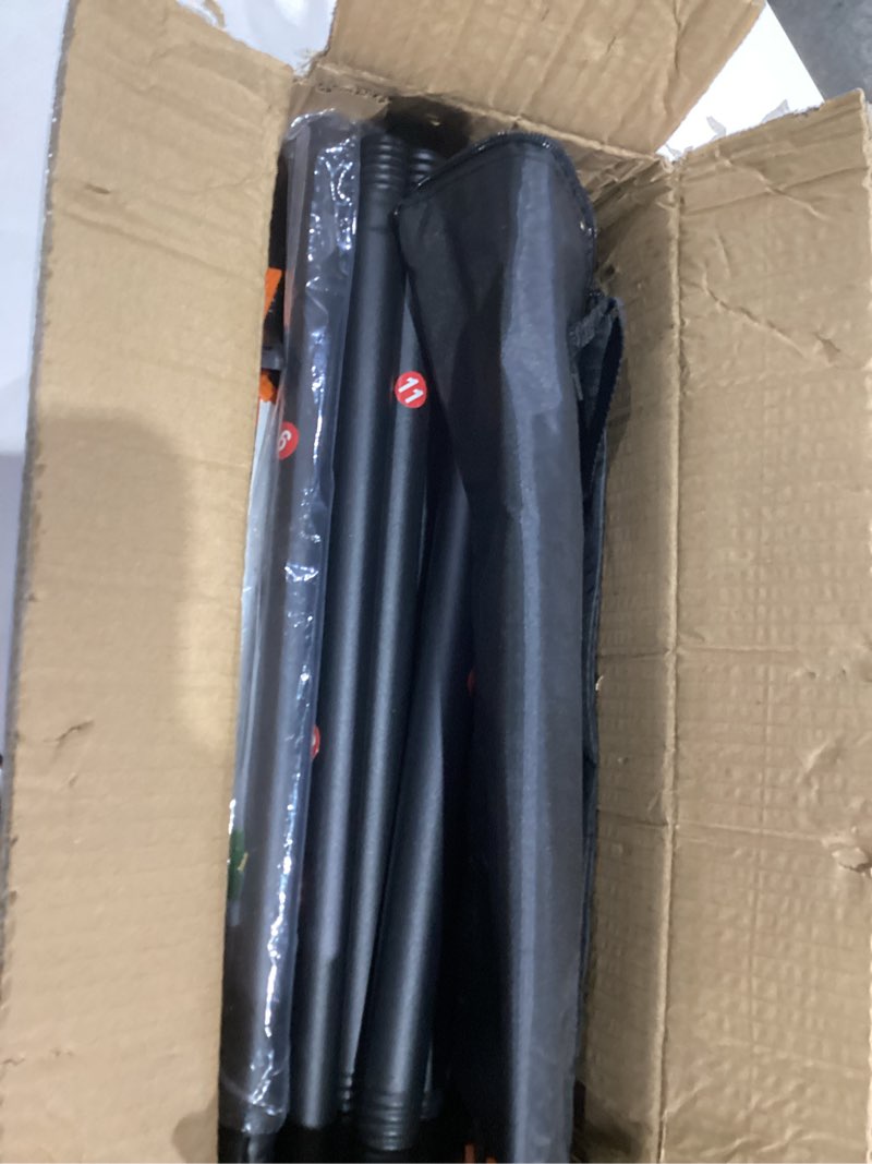 Condition photo showing As Is for Backdrop Stand 10×8ft (W×H) Adjustable Backdrop Support Ground Kit Photography Photo Shoot Backdrop Stand for Parties with Sandbags, Spring Clips, Carrying Bag