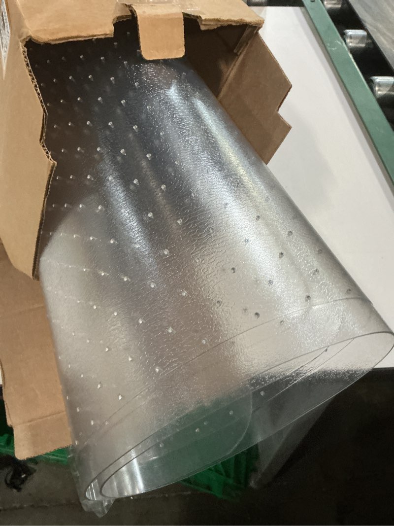 Condition photo showing Good Condition for amazon basics office chair mat for low pile carpeted floors with lip, 36" x 48", clear 36” x 48” with lip