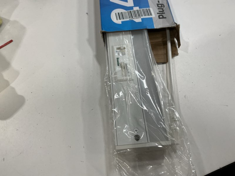Condition photo showing As Is for LED Under Cabinet Lighting Built-in Dimmer Plug in or Hardwired,24 Inch 12W Dimmable 5 Color 2700K/3000K/3500K/4000K/5000K, ETL Listed Linkable Under Cabinet Lights for Counter,Kitchen,White White 24 inch