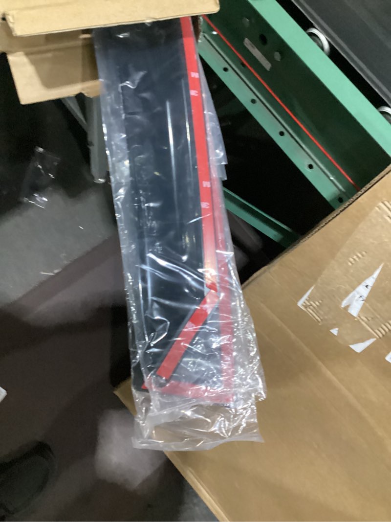 Condition photo showing New/Like New for 4pcs front+rear smoke tint sun/rain guard outside mount tape-on vent window visors compatible with 06-11 bmw e90 3-series 08-12 m3 4-door sedan 323 325 328 330 335 i xdrive xi d