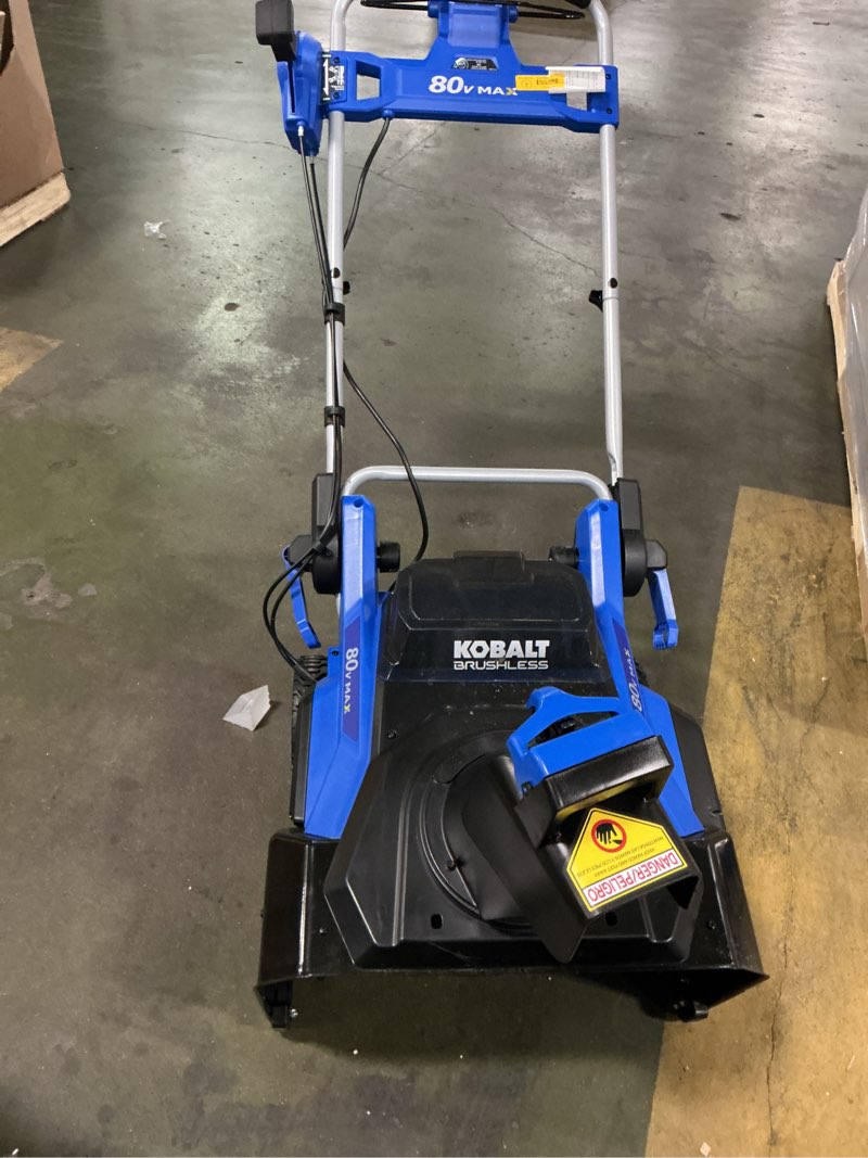 Condition photo showing As Is for Kobalt 80-volt 22-in Single-stage Push Battery Snow Blower (Battery Not Included) (Charger Not Included)