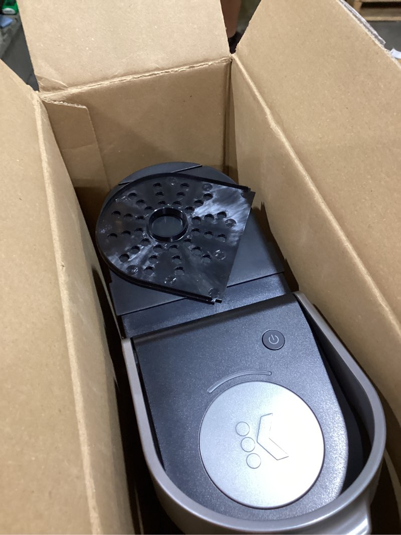 Condition photo showing As Is for keurig k-mini single serve k-cup pod coffee maker, 6 to 12oz brew size, with cord storage, perfect for small spaces, black