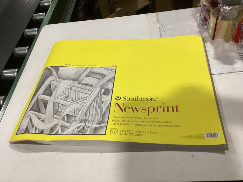 Condition photo showing Good Condition for strathmore newsprint paper pad  300 series  smooth  18  x 24   50-sheets