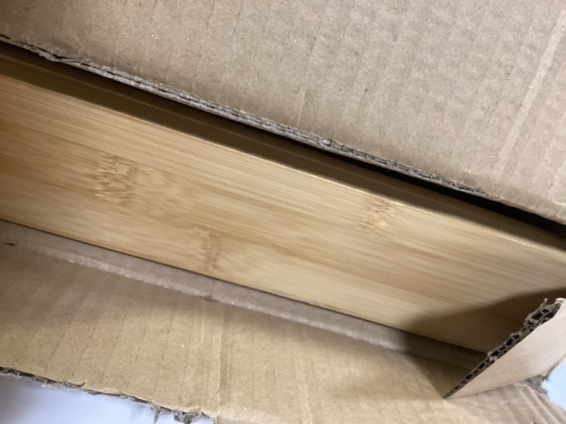 Condition photo showing Good Condition for vaefae extra large kitchen utensil holder, bamboo silverware drawer organizer, expandable cutlery organizer with knife block, multifunctional drawer divider 17.91" to 31.1" wide