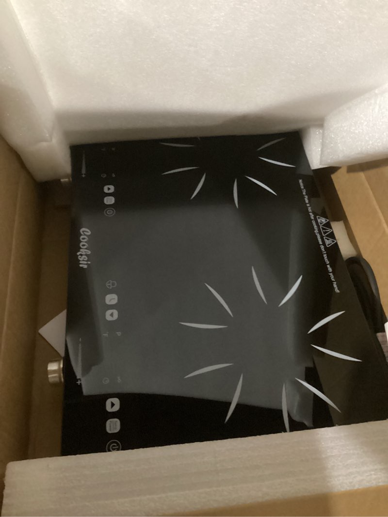 Condition photo showing Good Condition for 2 Burner Electric Cooktop - 24 Inch Portable Electric Stove Top 110V, 2000W Countertop Double Burner Ceramic Cooktop with LCD Control Panel, Child Lock, Timer, Knob Control with Outlet Plug 2 Burner 24 Inch