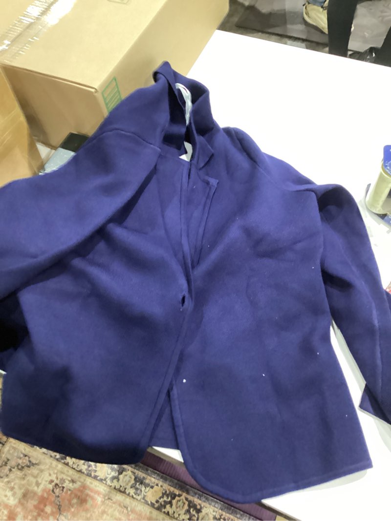 Condition photo showing Good Condition for grace karin women sweater blazer casual work croppped cardigan lightweight button front short knit blazer jacket s-xxl large navy blue