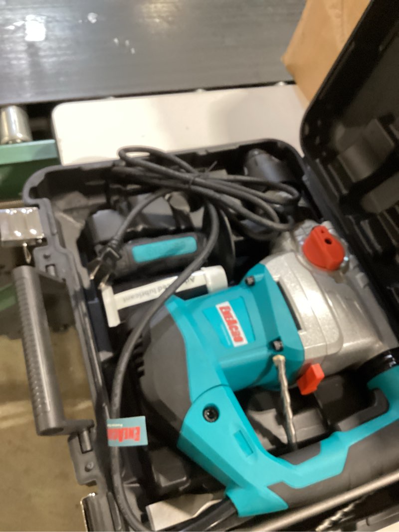 Condition photo showing Good Condition for eneacro 1-1/4 inch sds-plus 13 amp heavy duty rotary hammer drill, safety clutch 4 functions with vibration control including grease, chisels and drill bits with case