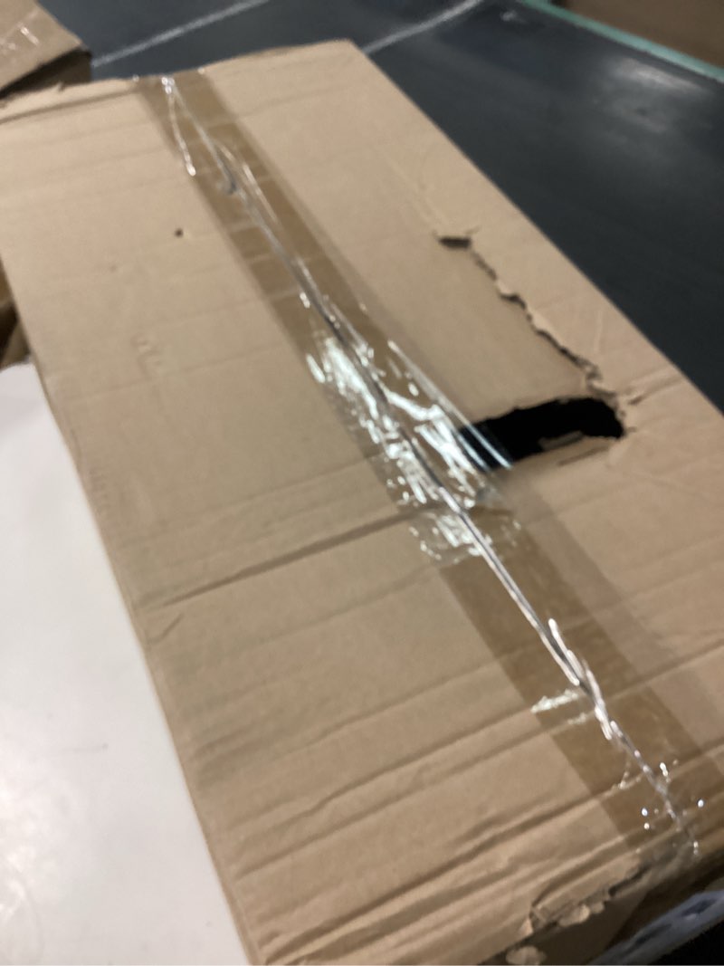 Condition photo showing As Is for acrylic c table for couch, 25.6 in multipurpose c shape side table clear acrylic couch table, modern end table snack laptop holder, slim accent sofa side table for living room bedroom patio