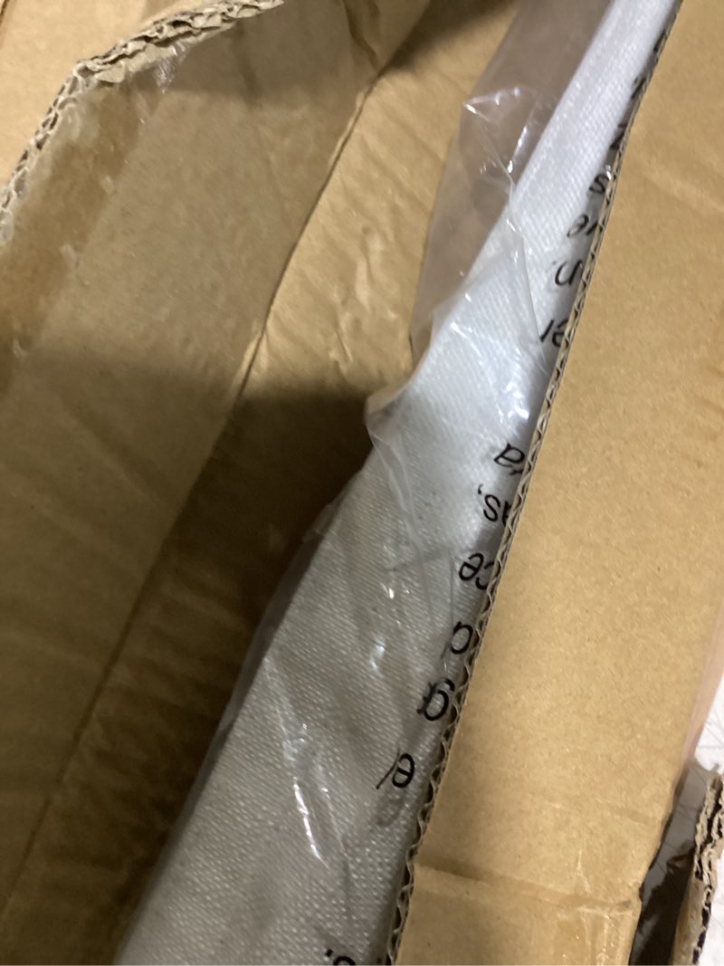 Condition photo showing Good Condition for unishades no drill cordless roman shades for windows, 34" w × 64" h - 100% blackout - linen - mist white 100% blackout - linen - white 34" w × 64" h