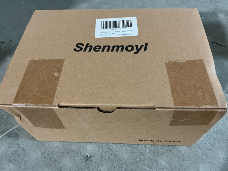 Condition photo showing New/Like New for shenmoyl set of 1 crystal battery operated wall sconce,rechargeable wall lamp with 5400mah battery & remote control, modern dimmable wireless wall lights for bedroom bathroom (green, silver base) green-silver base 1 light battery operated