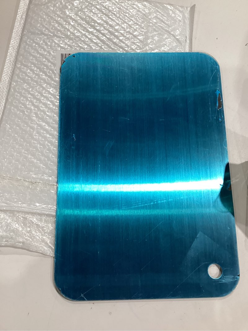 Condition photo showing Good Condition for titanium cutting board for kitchen, stainless non stick chopping board, upgrade double sided food-grade titanium board for kitchen for meat cheese vegetable (small)