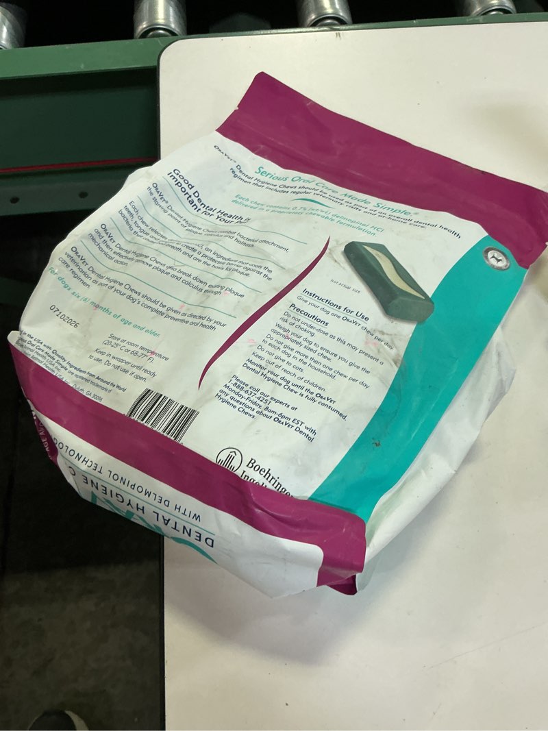 Condition photo showing New/Like New for 07/10/2026) ORAVET Dental Chews for Dogs, Oral Care and Hygiene Chews (Large Dogs, Over 50 lbs.) Pink Pouch, 30 Count (Pack of 1)