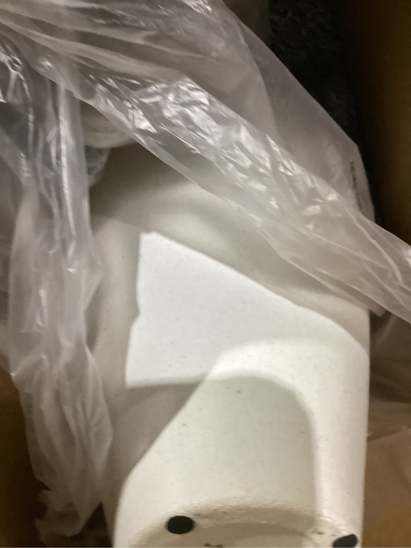 Condition photo showing Good Condition for White Ceramic Vase - Large 13.6 Inch Tall Floor Vase for Centerpieces, Farmhouse Rustic Minimalist Home Decor for Living Room, Enterway, Wedding (Sandstone White) Sandstone White 13.6 Inch