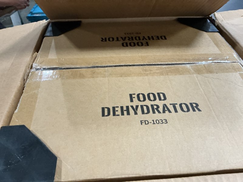 Condition photo showing New/Like New for food dehydrator 650w, 8 stainless steel tray dehydrating machine with digital timer & temp control (95?-167?), quiet powerful jerky dryer for beef, fruits, herbs, dog treats, veggies