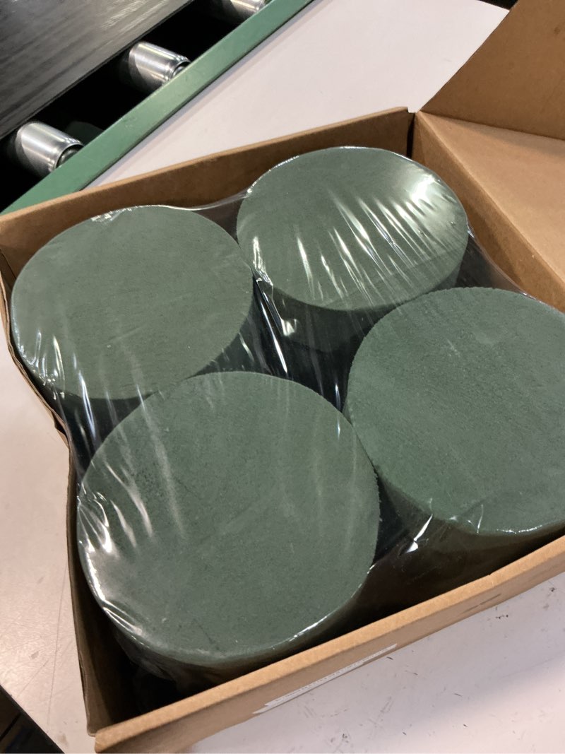 Condition photo showing Good Condition for maitys 12 pieces round floral foam wet green flower foam diy flower arrangement kit for aisle wedding party decoration(5 x 5 x 1.57 inches)