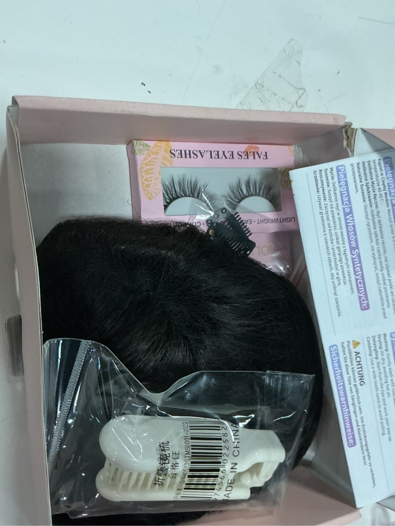 Condition photo showing Good Condition for hairro 100% human hair topper no bangs, real clip in hair hairpieces for women, 3.94x4.72" silk base for thinning receding high hairline, 10 inch natural black side part
