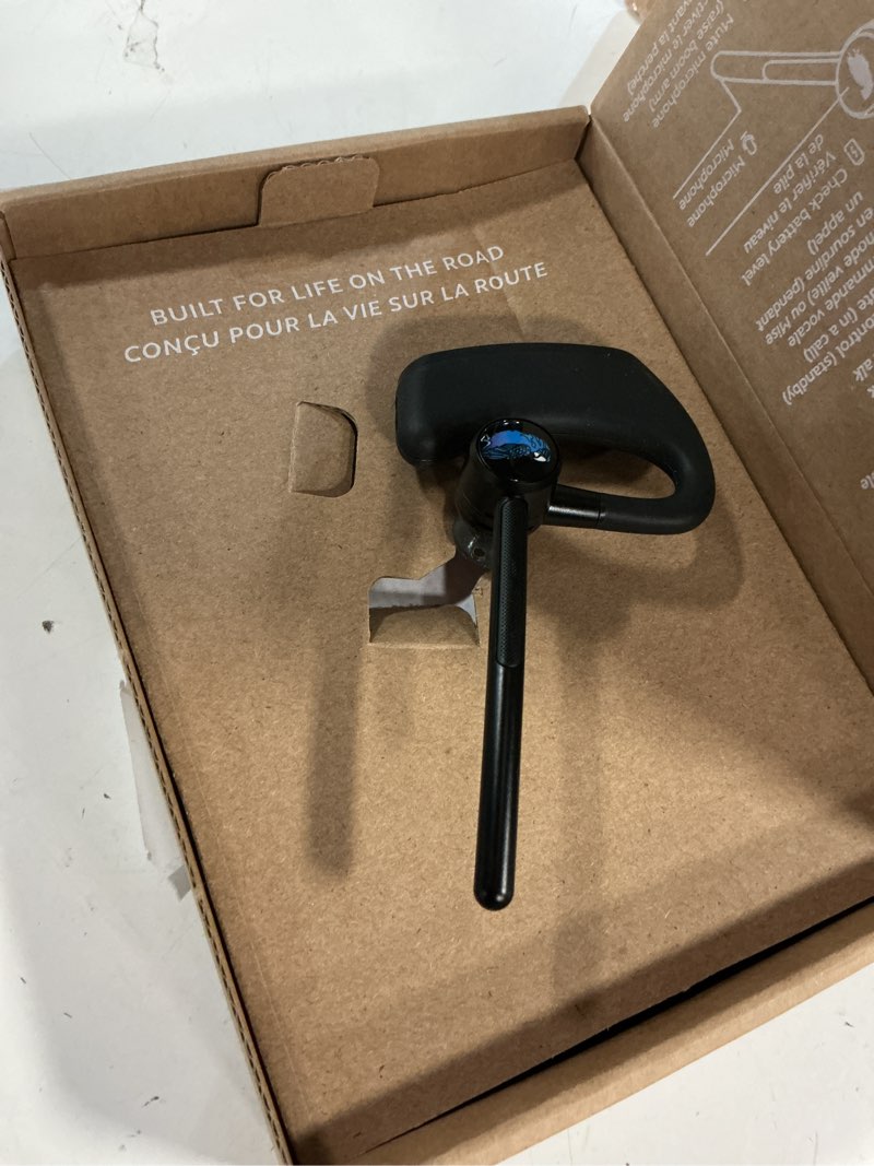 Condition photo showing As Is for blueparrott m500?xt mono bluetooth headset, 93% noise?cancelling ai?powered dual?mic, open?ear desig
