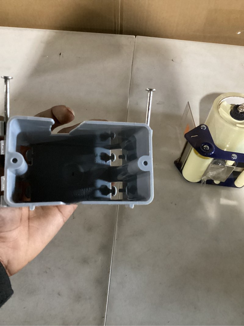 Condition photo showing As Is for CANTEX 1 -Gang PVC New work Switch/Outlet Electrical Box