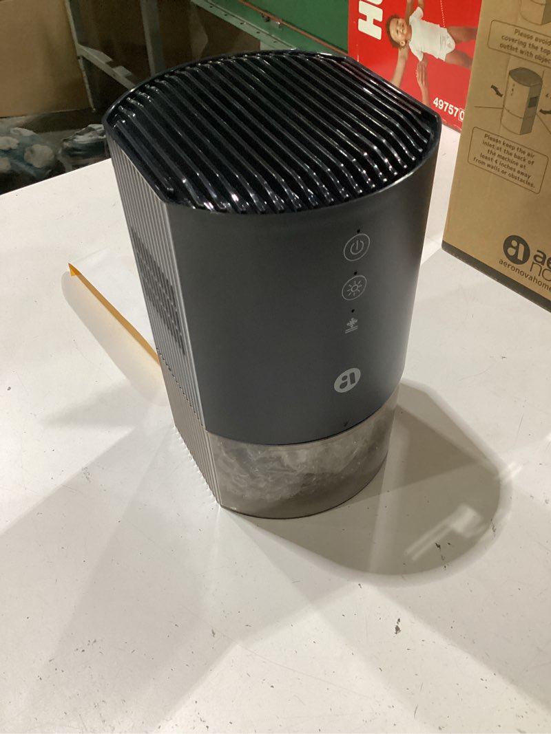 Condition photo showing Good Condition for small dehumidifiers for bathroom, bedroom, dorm room, home, rv, closet, wardrobe, office, portable dehumidifier with auto shut off, auto defrost, colorful light, ultra quiet, energy saving, 35 oz blue