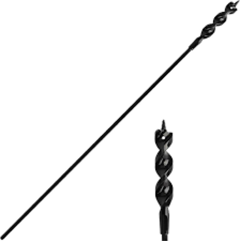 Lasnten 2 Pcs Flexible Drill Bit for Wire Pulling 54 x 3/4×1/4 Inch Long Auger Drill Bits with Fish 