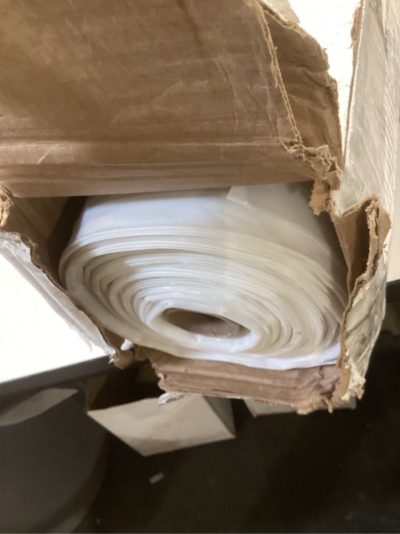 Condition photo showing Good Condition for film-gard 626033 construction plastic sheeting 10' width x 100' length x 6 mil thick, clear, 1 count 10'x100' clear