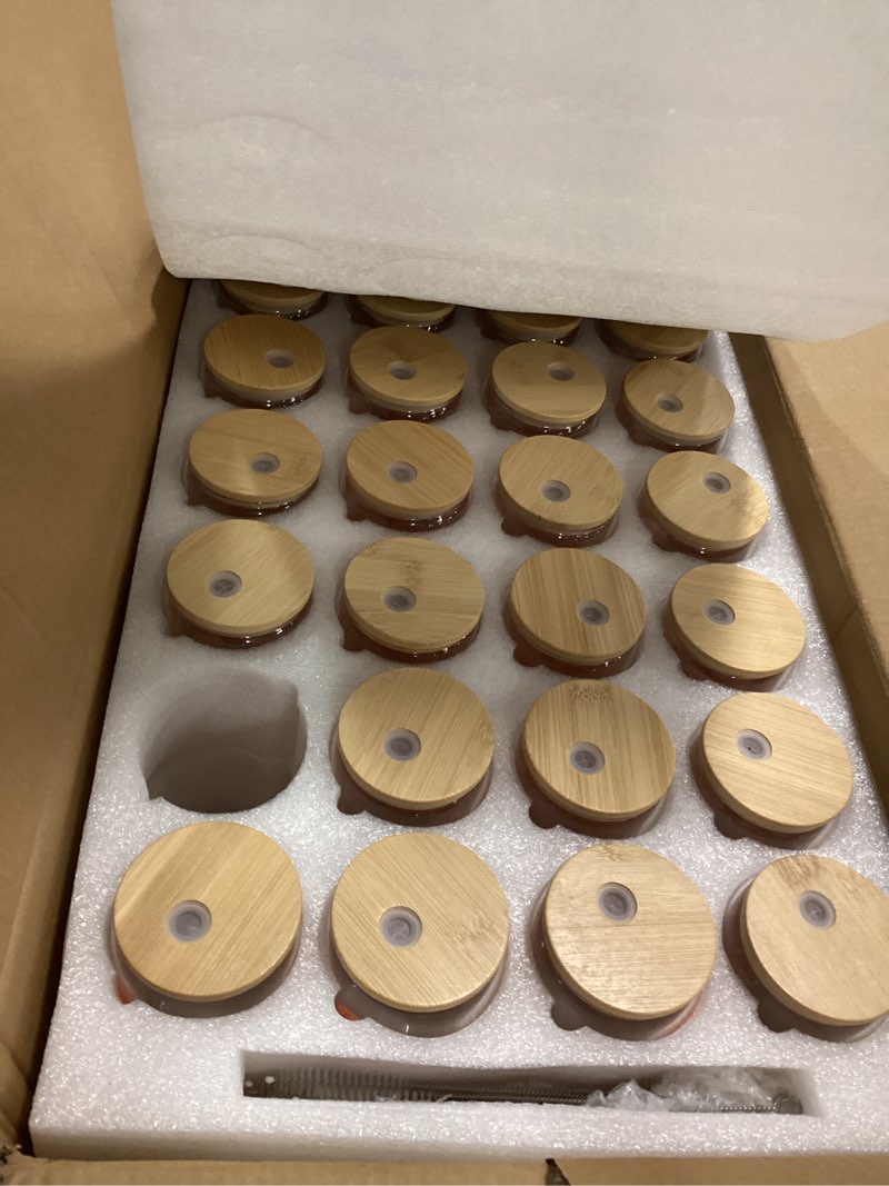 Condition photo showing Good Condition for 12 Pcs Thanksgiving Fall Glass Cups Gifts 16 oz Color Changing Pumpkin Glass Tumblers with Lids Straws Brushes Funny Fall Pumpkin Iced Coffee Cups for Autumn Halloween Party Gifts Supplies 12 Pumpkin