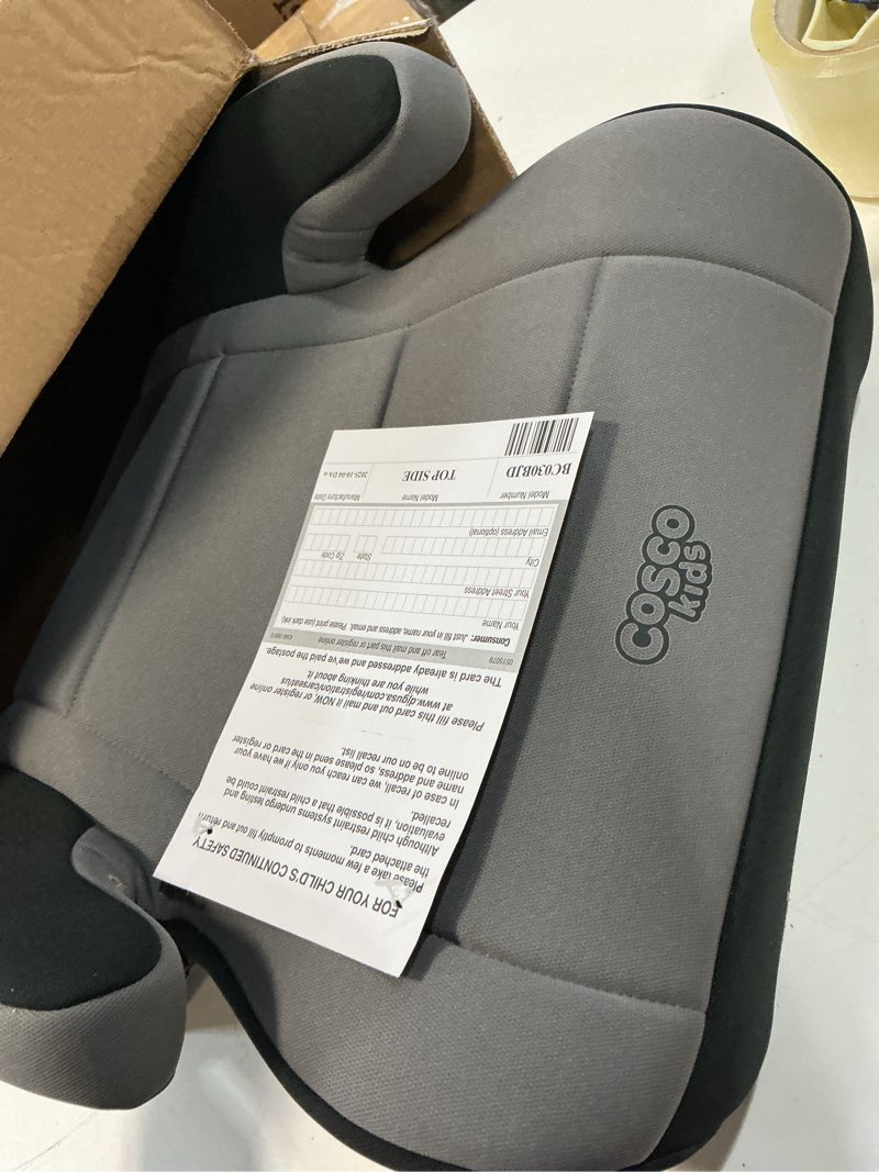 Condition photo showing New/Like New for Cosco Topside Backless Booster Car Seat, Lightweight Booster Seats for Cars 40-100 lbs, Backless Booster Seat for Car, Leo Leo 1 Pack