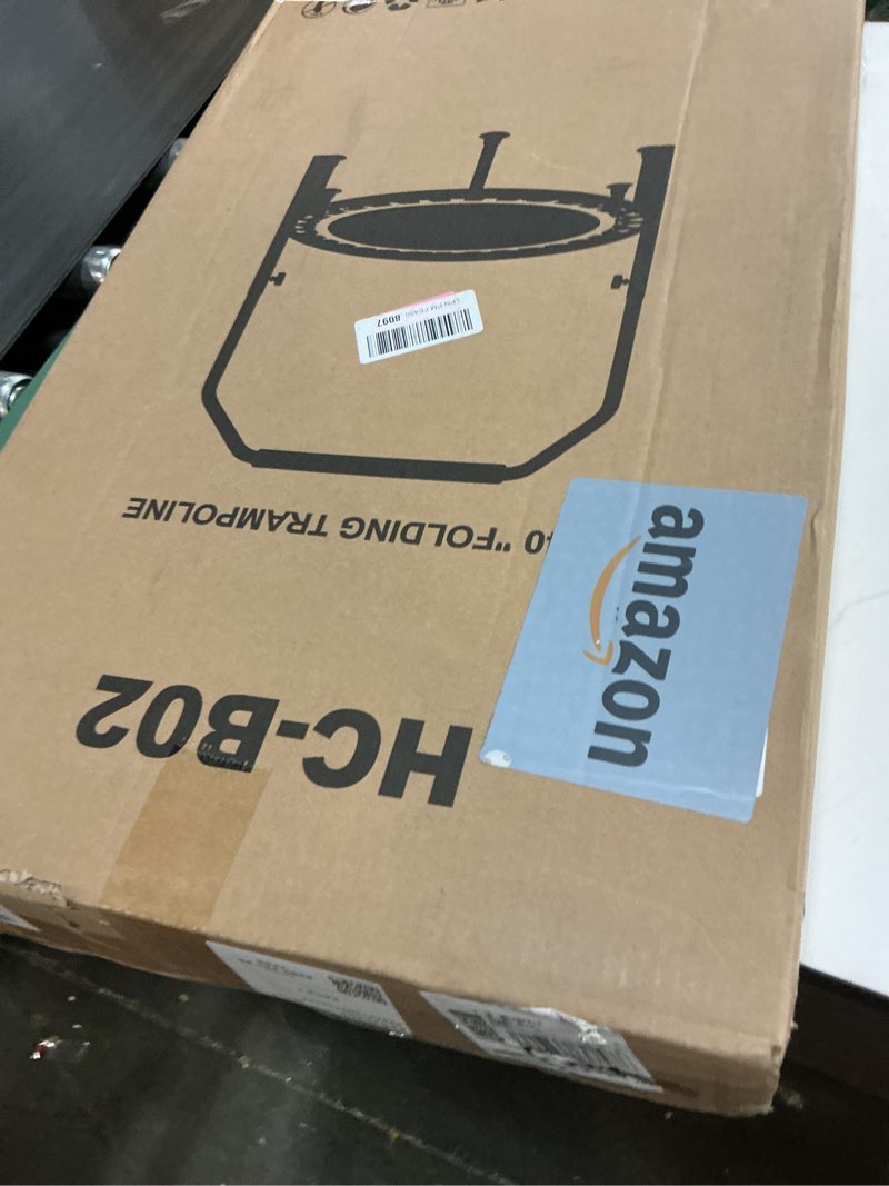 Condition photo showing New/Like New for 40"/48" Foldable Mini Trampoline Load 330lbs, Portable Exercise Rebounder with Durable Bungee Band, Fitness Trampoline for Adults and Kids