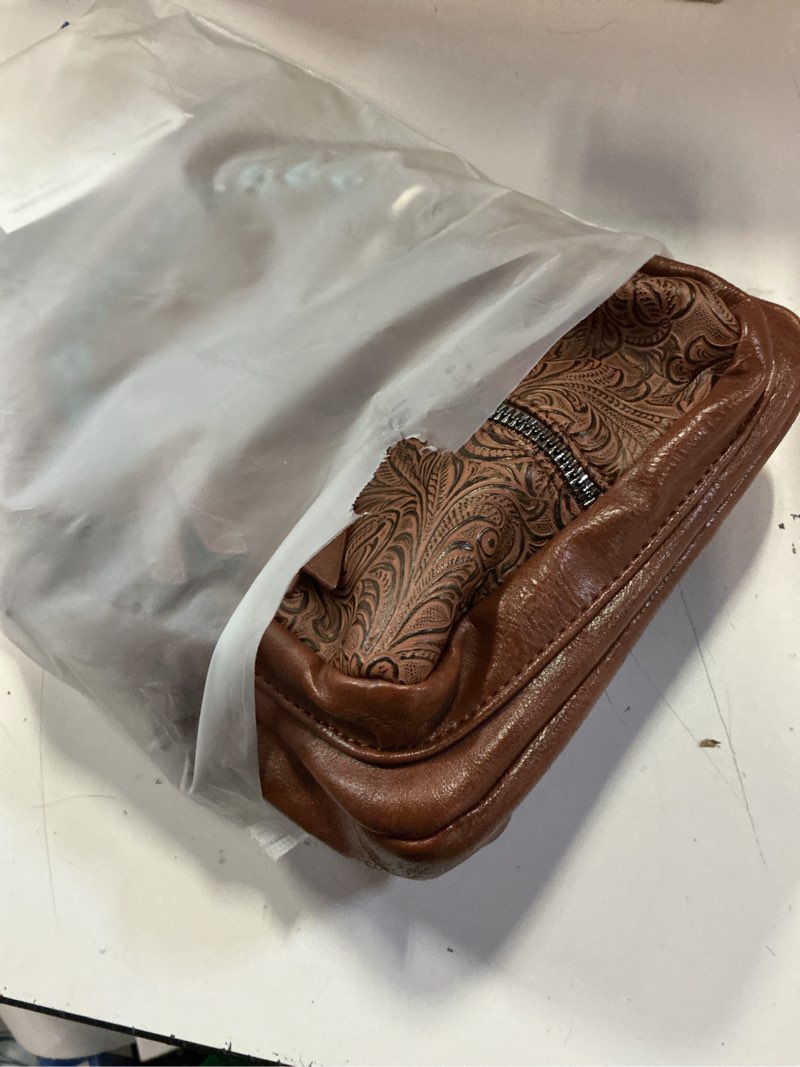 Condition photo showing New/Like New for sling bag crossbody bags for women trendy leather fanny packs chest bag sling crossbody backpack for travel (chocolate color)