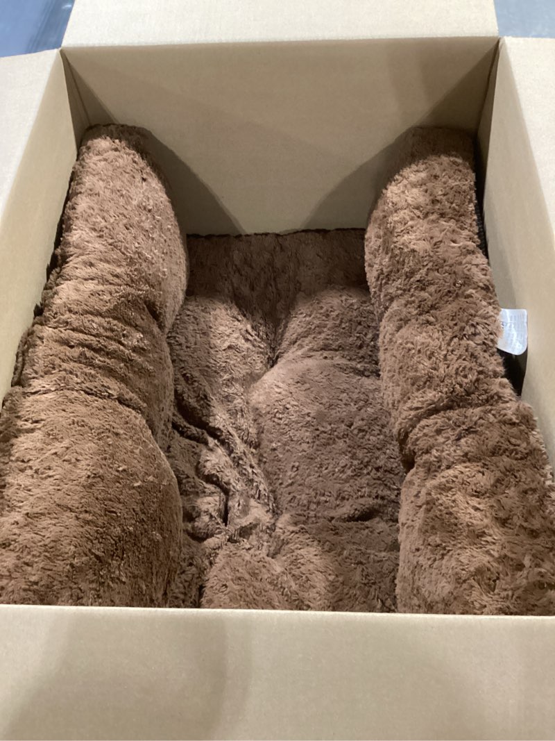Condition photo showing As Is for Bedfolks Waterproof Crate Pad, Plush Faux Fur Kennel Bed for Extra Large Dogs, Removable Cover, Fluf