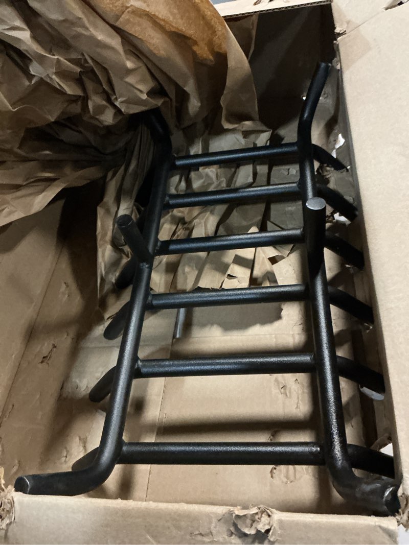 Condition photo showing Good Condition for Fireplace Grate 20 inch - Fireplace Log Grates Heavy Duty Solid Round Steel | Fireplace Log Holder No Assembly | Burning Wood Log Rack for Indoor Chimney Hearth & Outdoor Camping