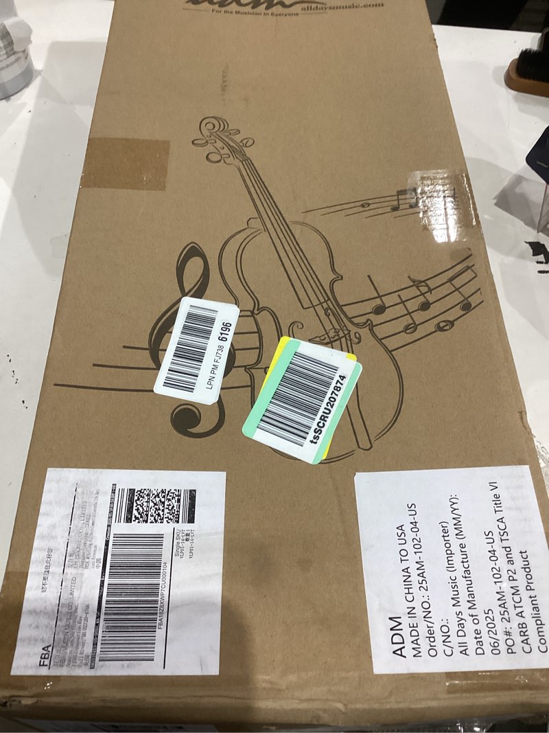 Condition photo showing Good Condition for ADM Acoustic Violin for Kids Beginners,1/4 Size Acoustic Violin Fiddle for Teens Students Violin Starter Kit with Hard Case, Shoulder Rest, Bow, Violin Music Stand and Strings,Purple 1/4 Size Purple