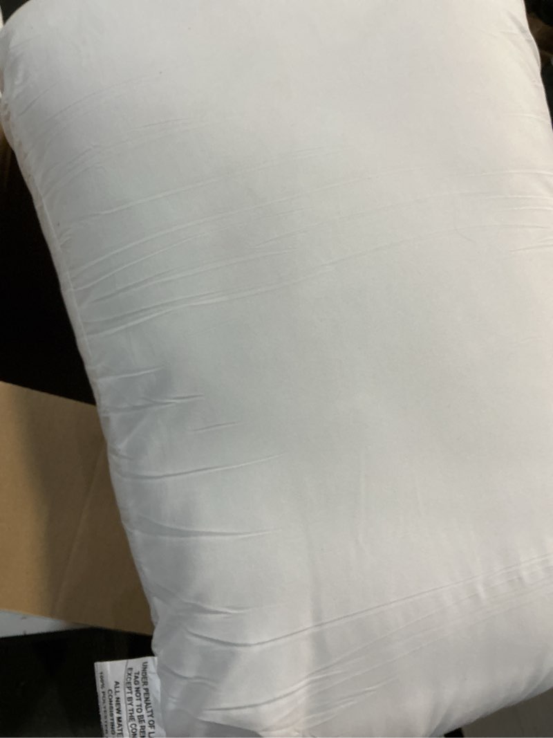 Condition photo showing Good Condition for 20”x54” White Pillow Insert (similar to stock photo)