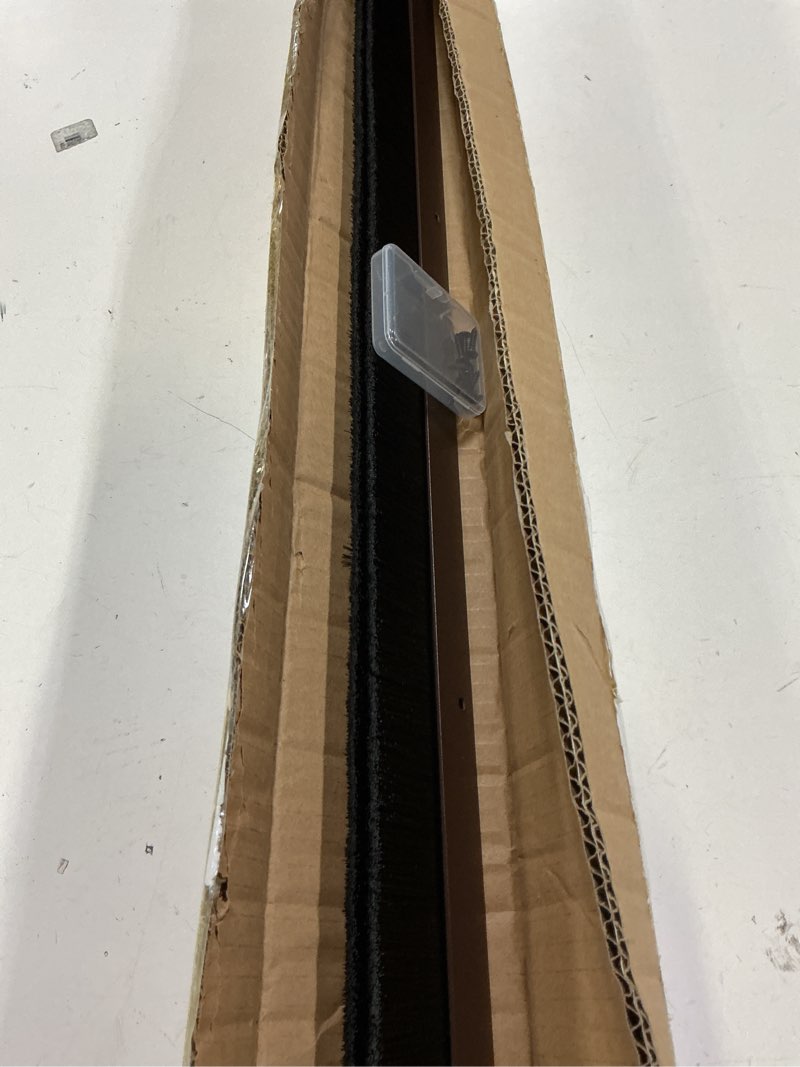 Condition photo showing Good Condition for frienda 2 set door brush bottom sweep brush weather stripping aluminum door seal with screws for gaps up to 1 inch, for home, commercial gate, fill gaps dust, debris (1.5 x 36 inch,brown) 1.5 x 36 inch brown 2
