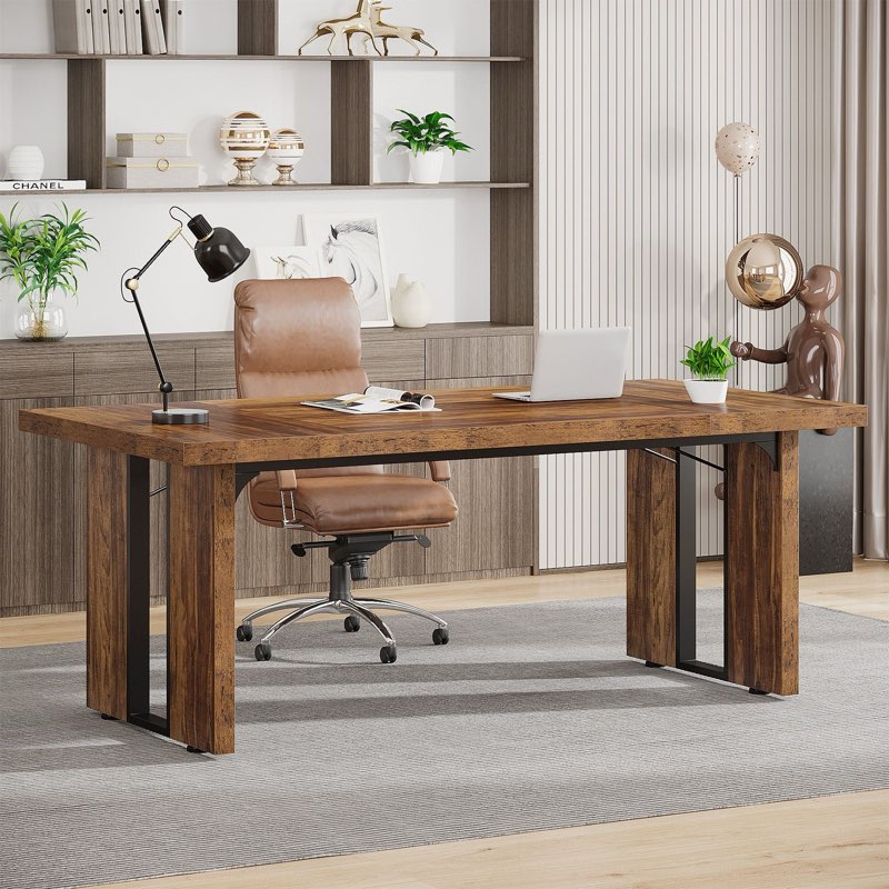 simple executive desk, 70.9" computer desk meeting table for home office