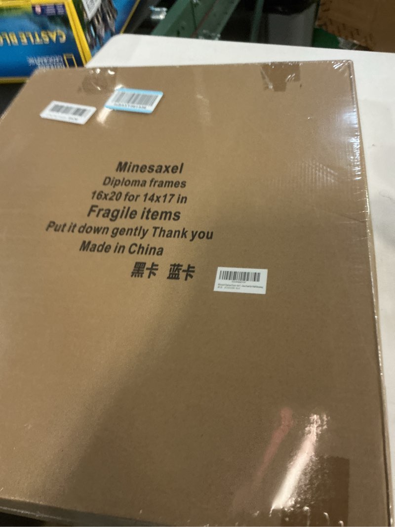 Condition photo showing New/Like New for 16x20 Diploma Frames 14x17 with Black Mat, Fits Degree Certificate Document, 20 x 16 Cherry Red Frame with Tempered Glass Panel for Wall Mounting Black Mat-1 16x20 or 14x17 with mat