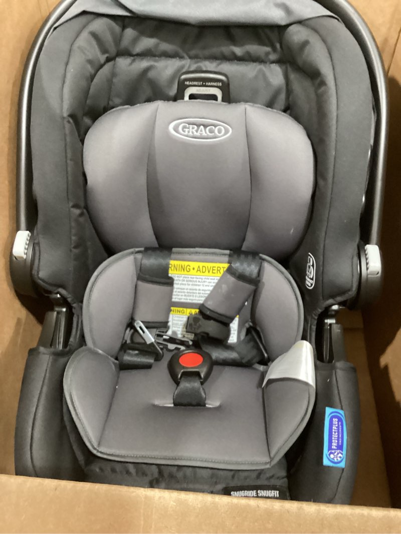 Condition photo showing As Is for graco® snugride snugfit infant car seat, baby car seat with anti rebound bar for extra safety, no-rethread harness, latch equipped carseat, baby essentials, gift for new parents, gotham gotham no style name