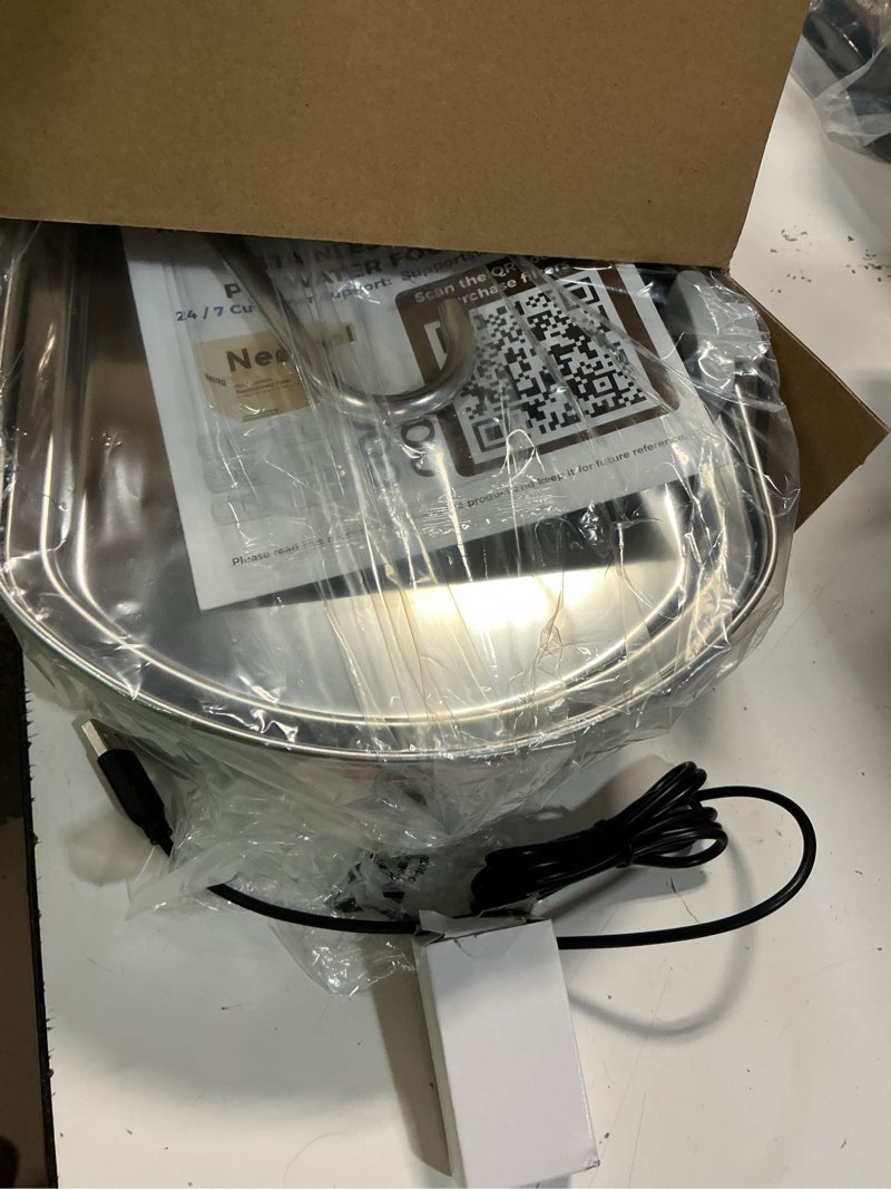Condition photo showing Good Condition for cat water fountain stainless steel: 108oz/3.2l cat fountain for drinking | pet water fountain inside - automatic dog watering dispenser bowl - pet feeding & watering supplies - water level window